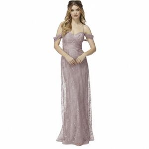 MORILEE Lavender Lace Off-Shoulder Dress w/Spaghetti Straps NWOT. Size 14
